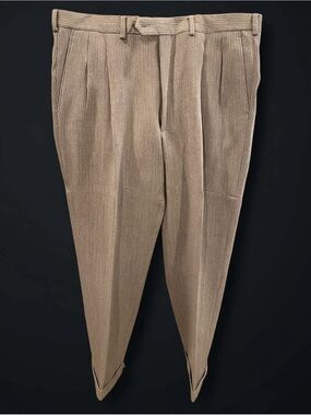 Gianfranco Ferre Men’s Wool Pleated Trousers in Beige Christian Dior